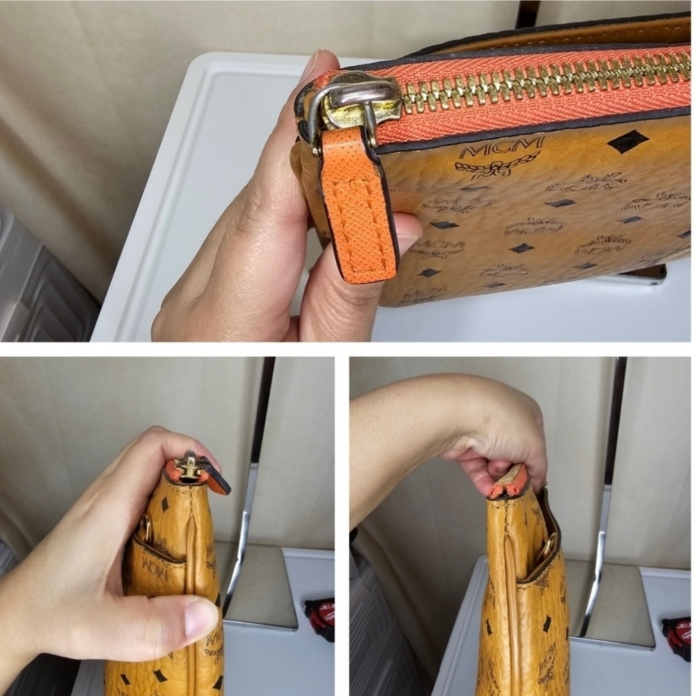 🤎▪️MCM▪️ VISETOS LIMITED Edition cognac crossbody/ Clutch MONKEY BAG - Picture 14 of 14